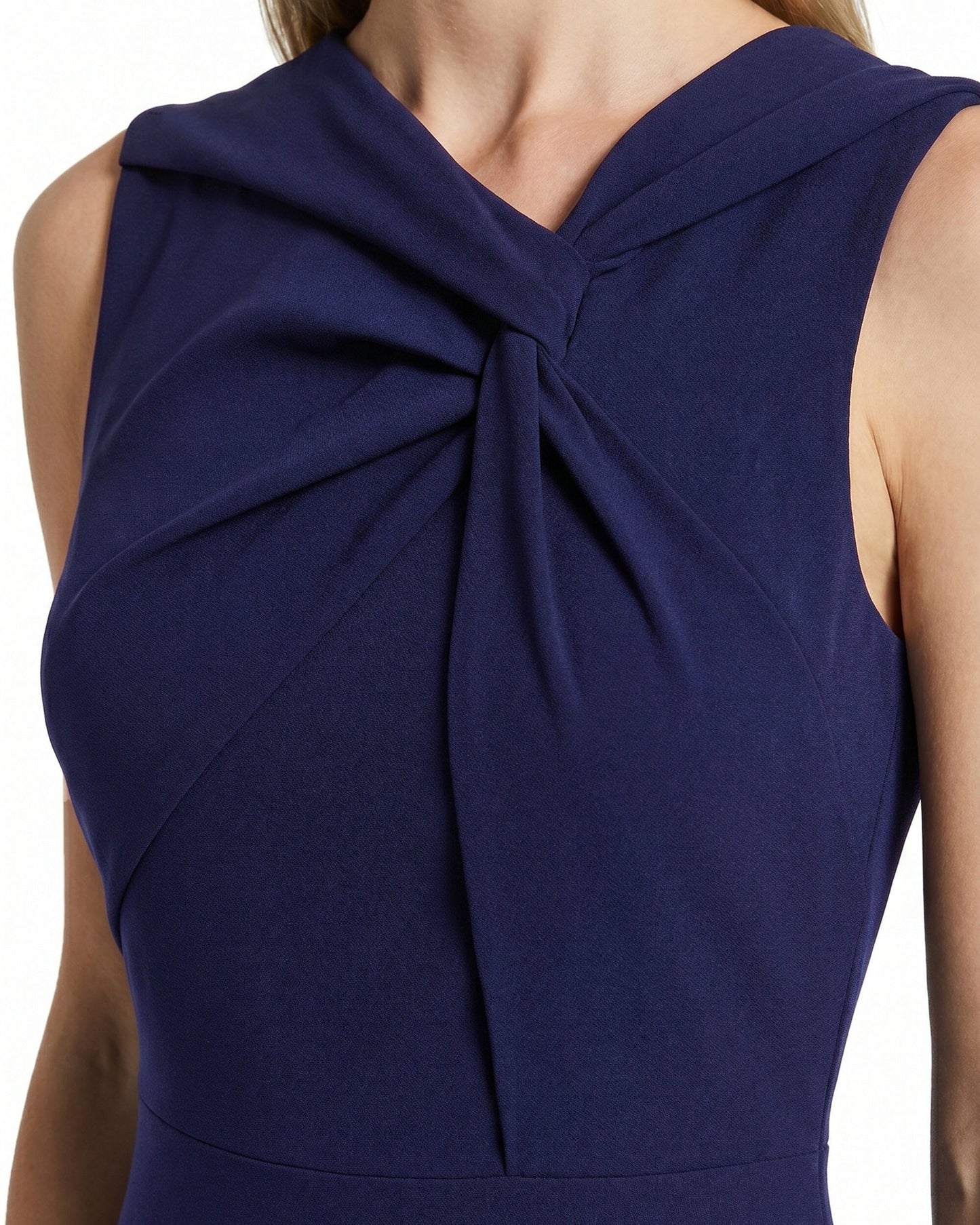 Anne Klein Twist Front A-line Midi Dress