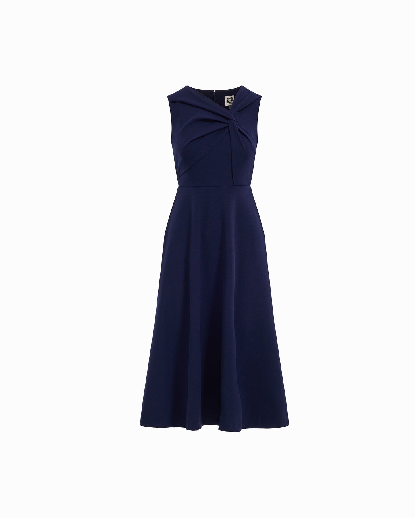 Anne Klein Twist Front A-line Midi Dress