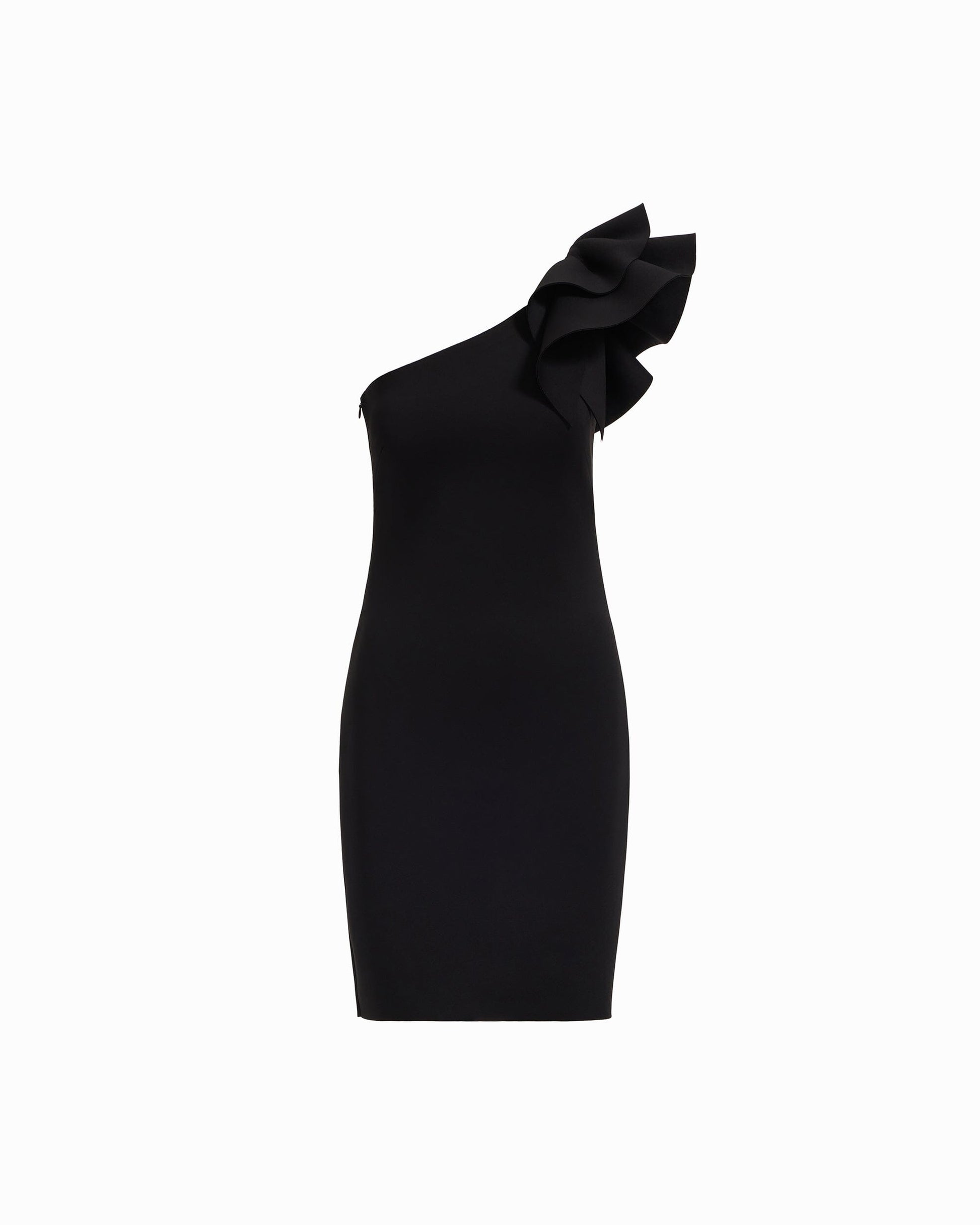 Anne Klein One Shoulder Sheath Dress with Ruffle