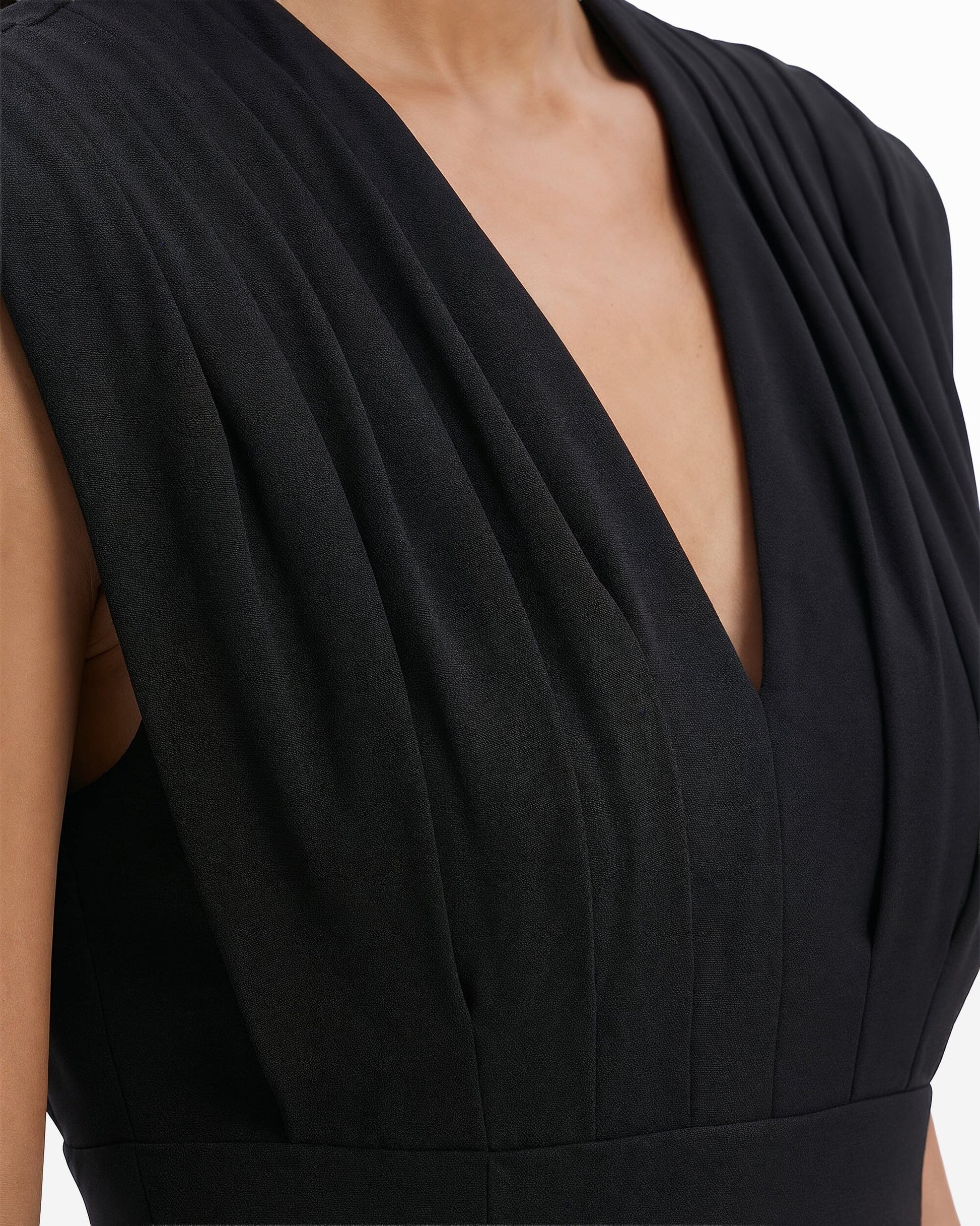 Anne Klein Pleated Bodice Sheath Dress