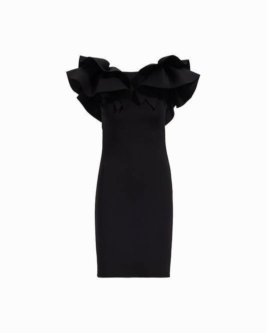 Anne Klein Ruffle Shoulder Sheath Dress