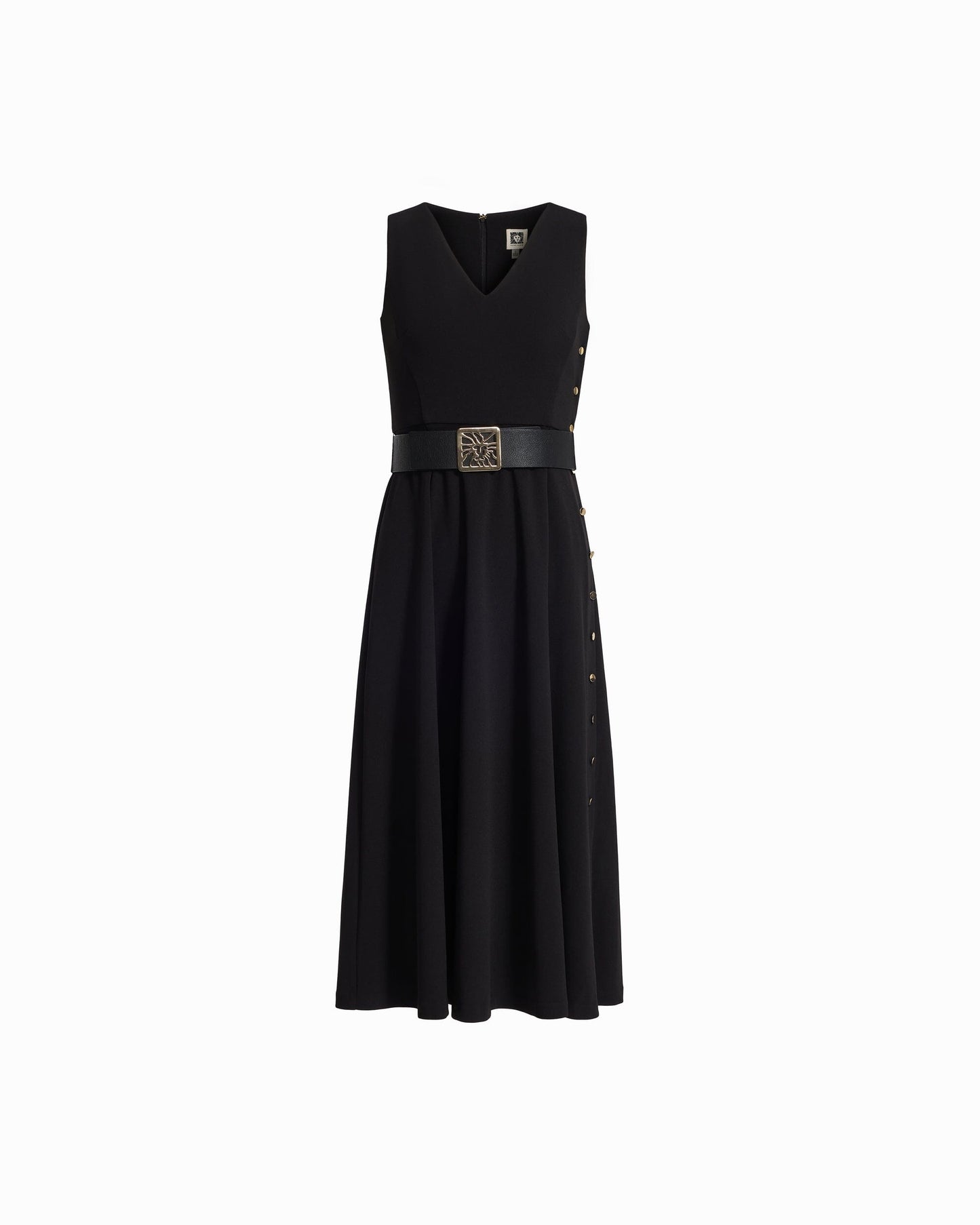 Anne Klein Side Button Fit and Flare Dress