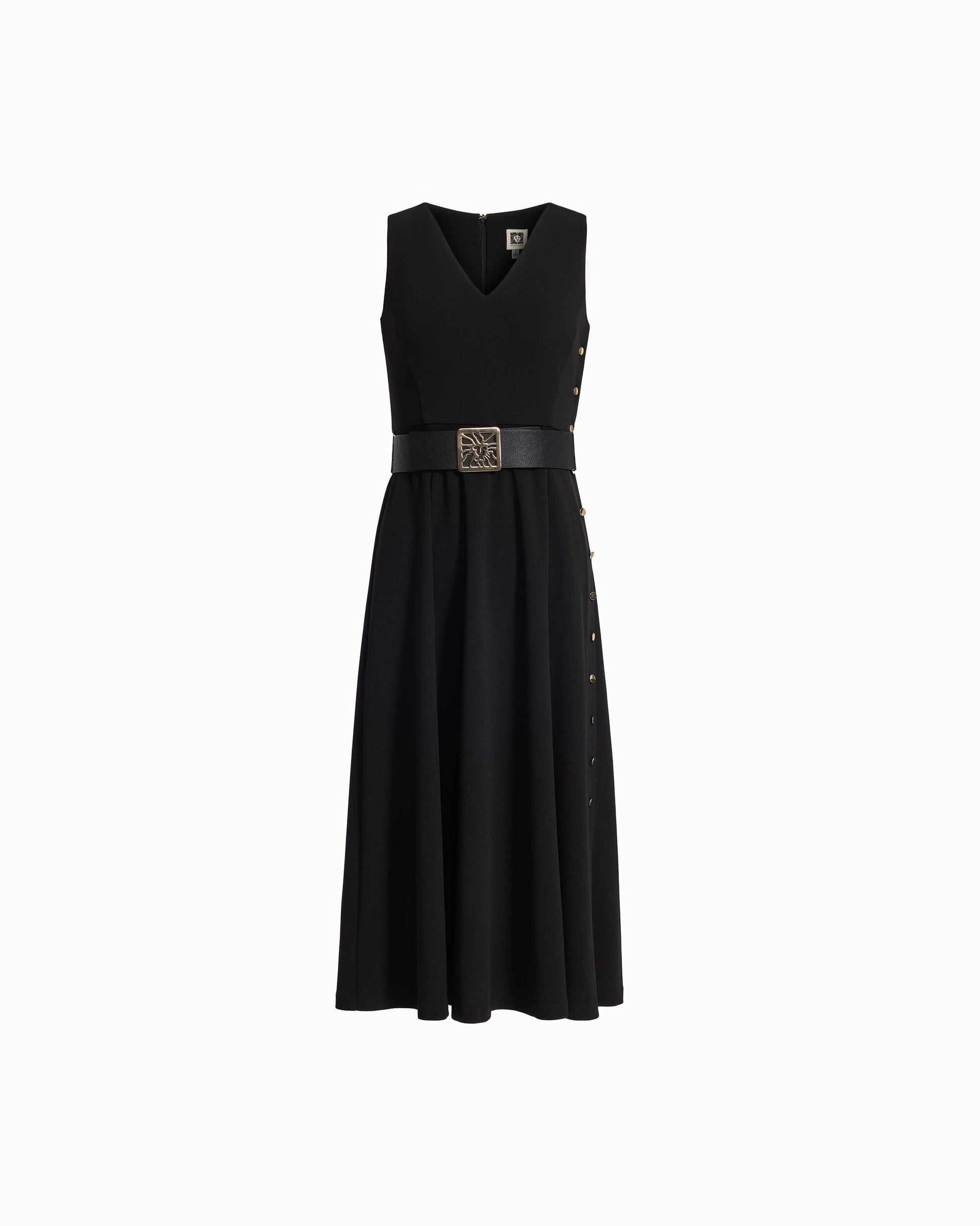 Anne Klein Side Button Fit and Flare Dress