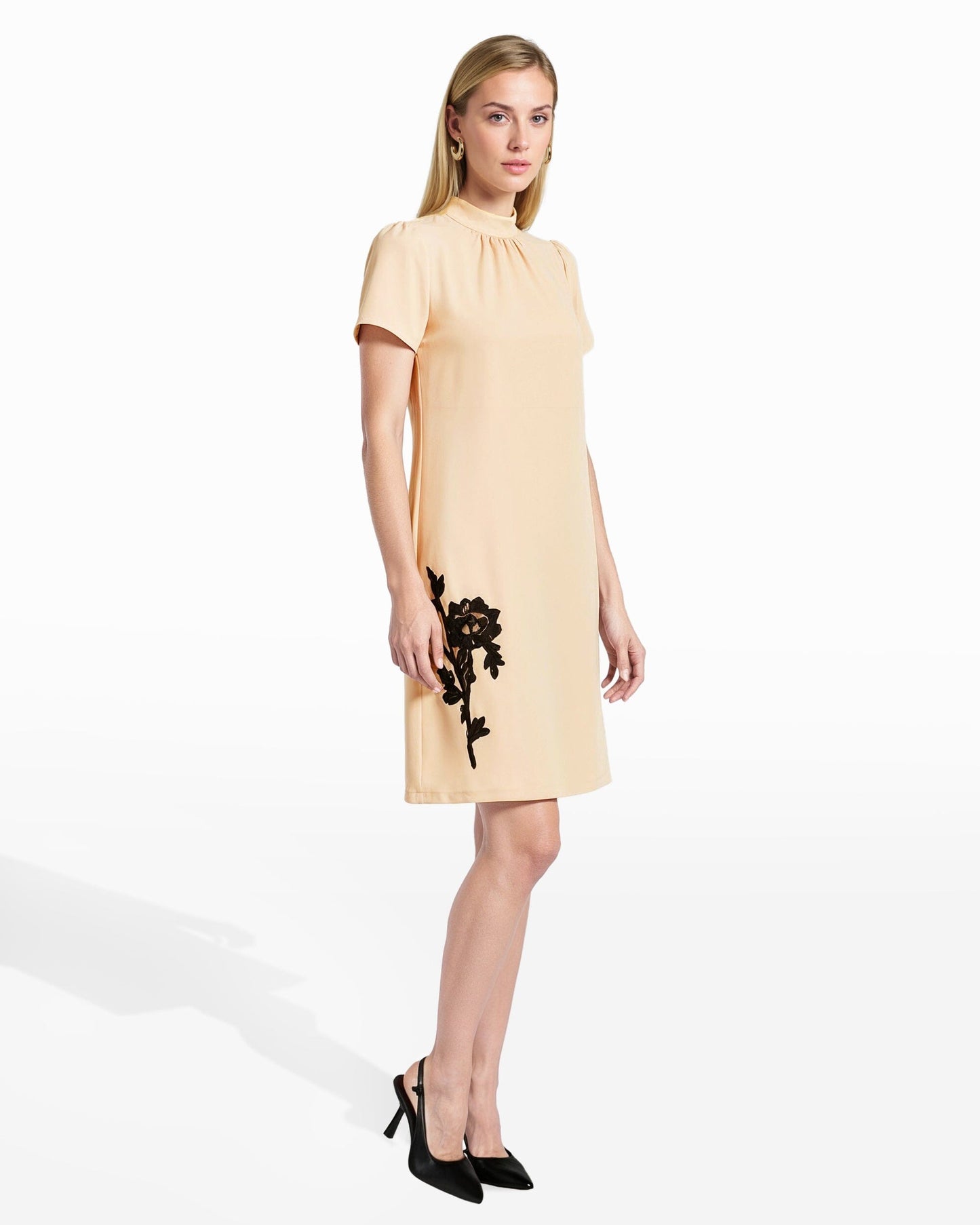 Anne Klein Mock Neck Shift Dress