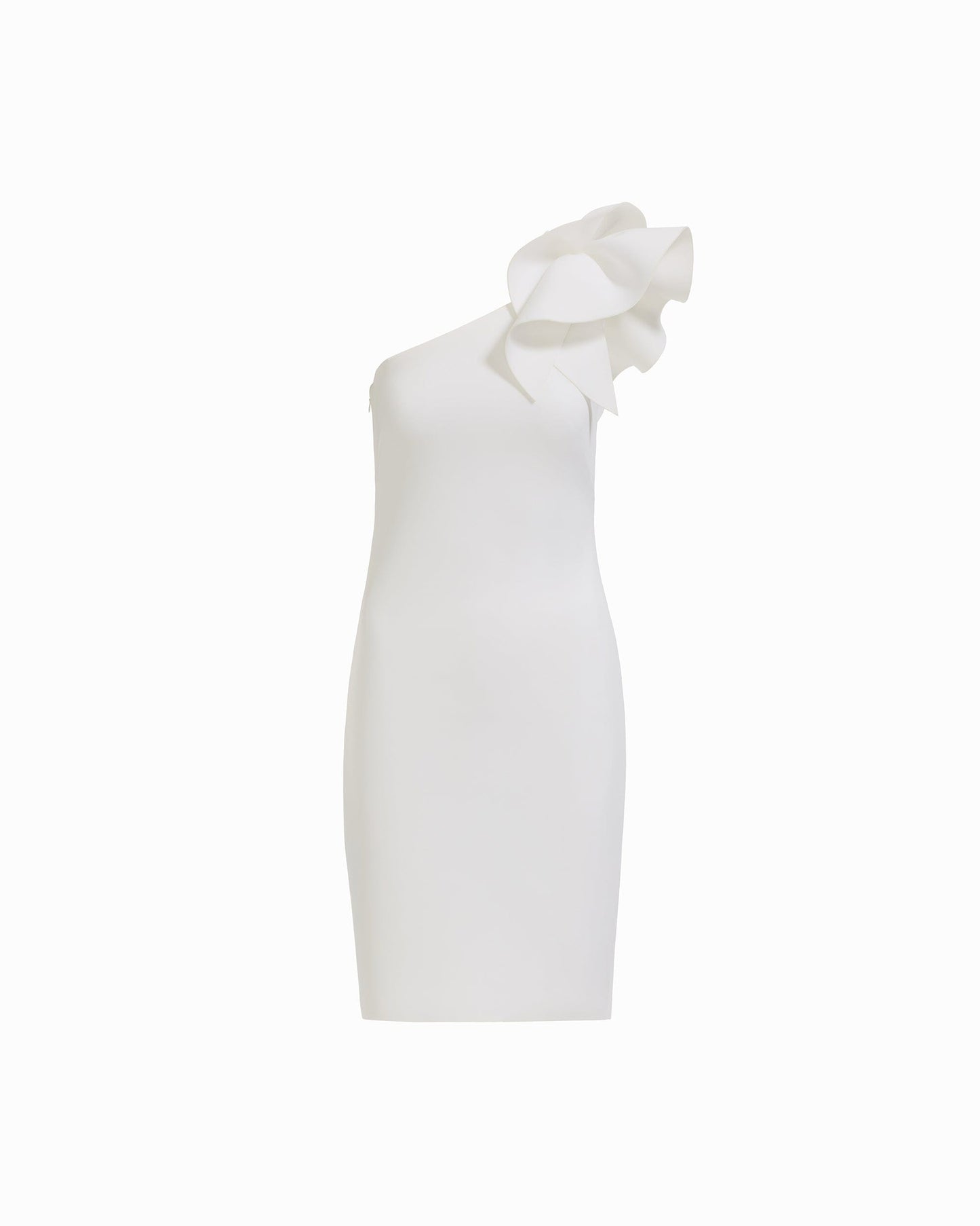 Anne Klein One Shoulder Sheath Dress with Ruffle