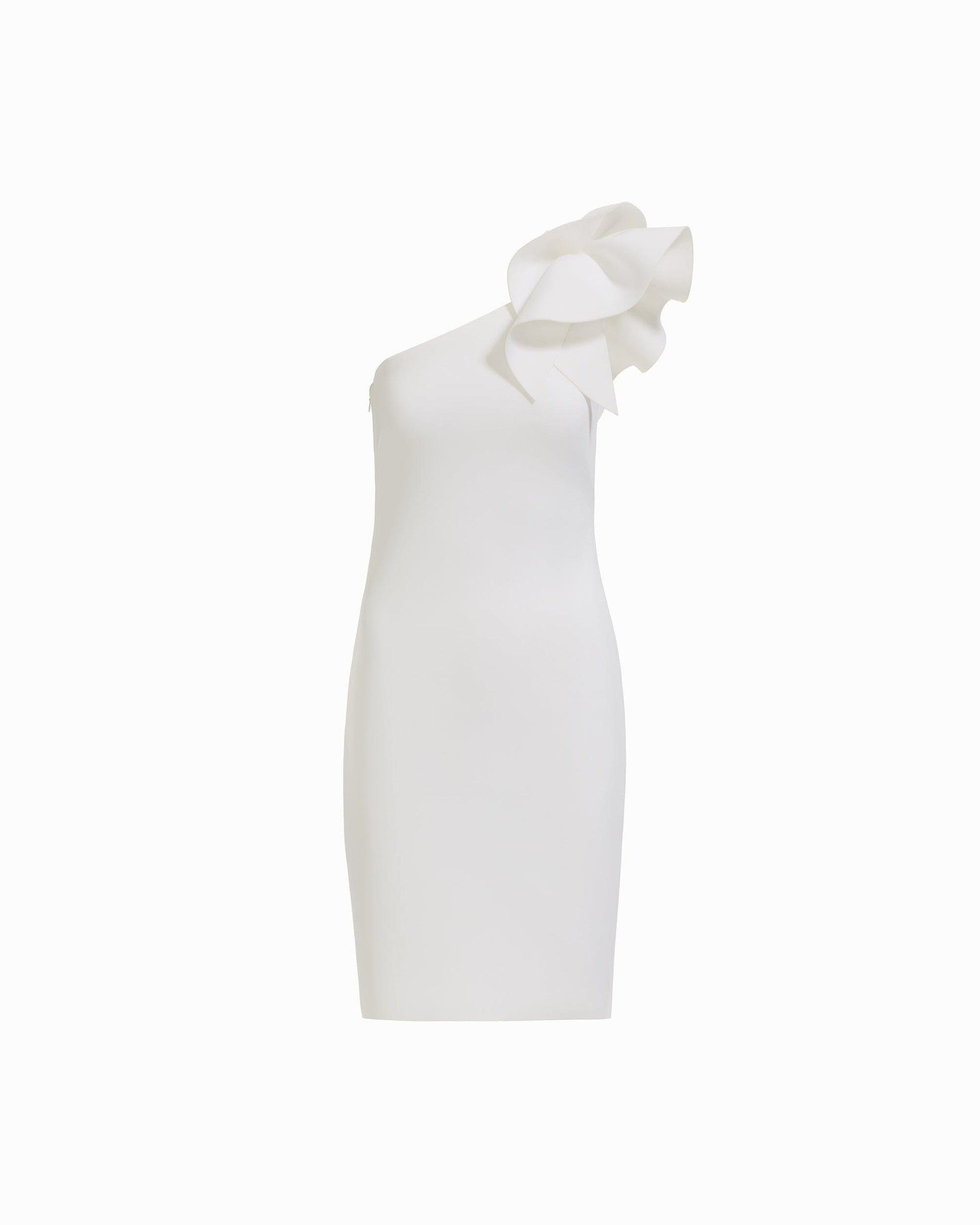Anne Klein One Shoulder Sheath Dress with Ruffle