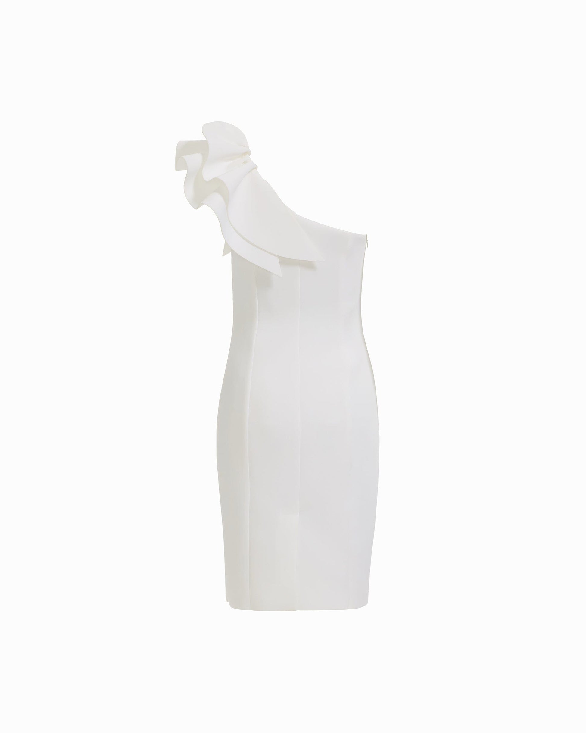 Anne Klein One Shoulder Sheath Dress with Ruffle