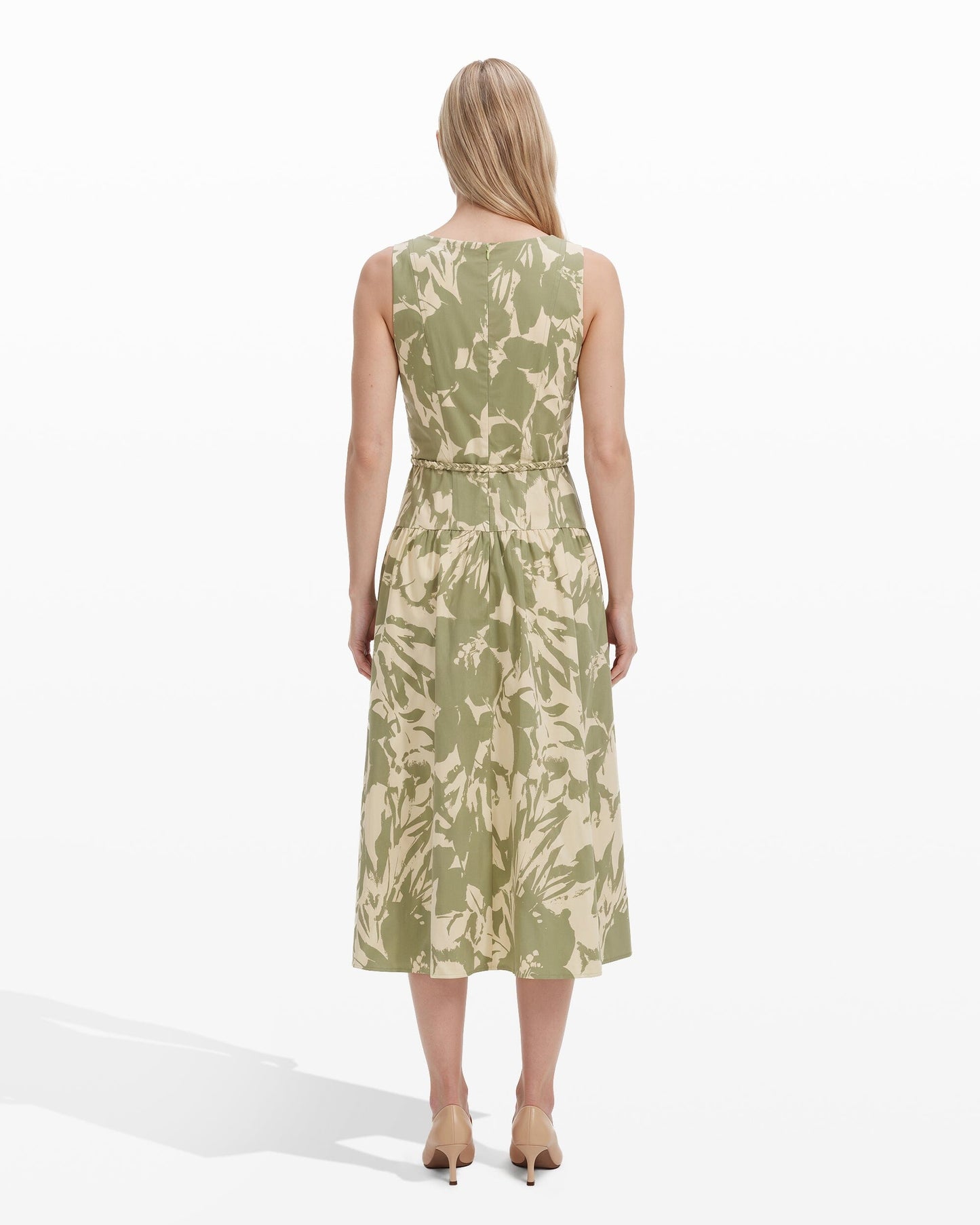 Anne Klein V-Neck Seam Detail Dress