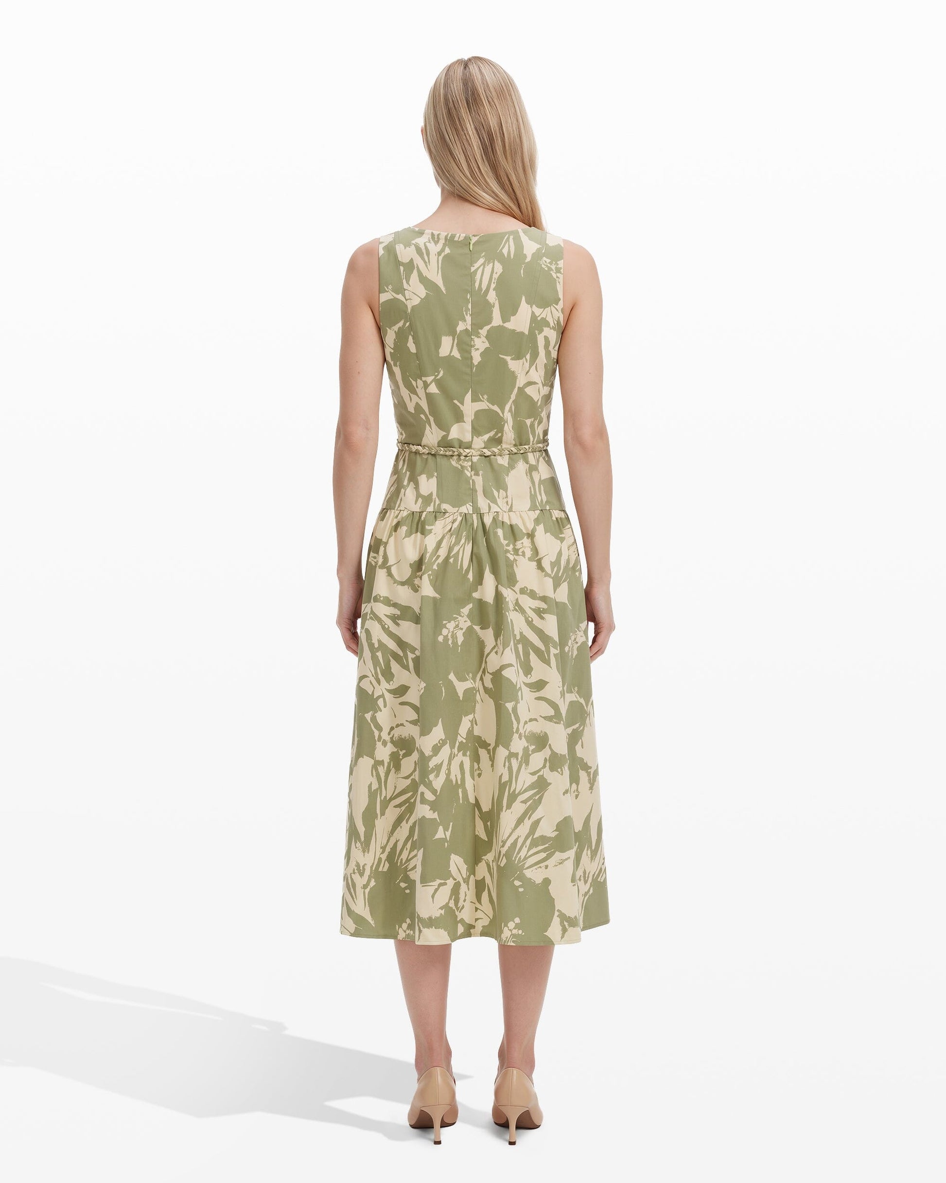 Anne Klein V-Neck Seam Detail Dress