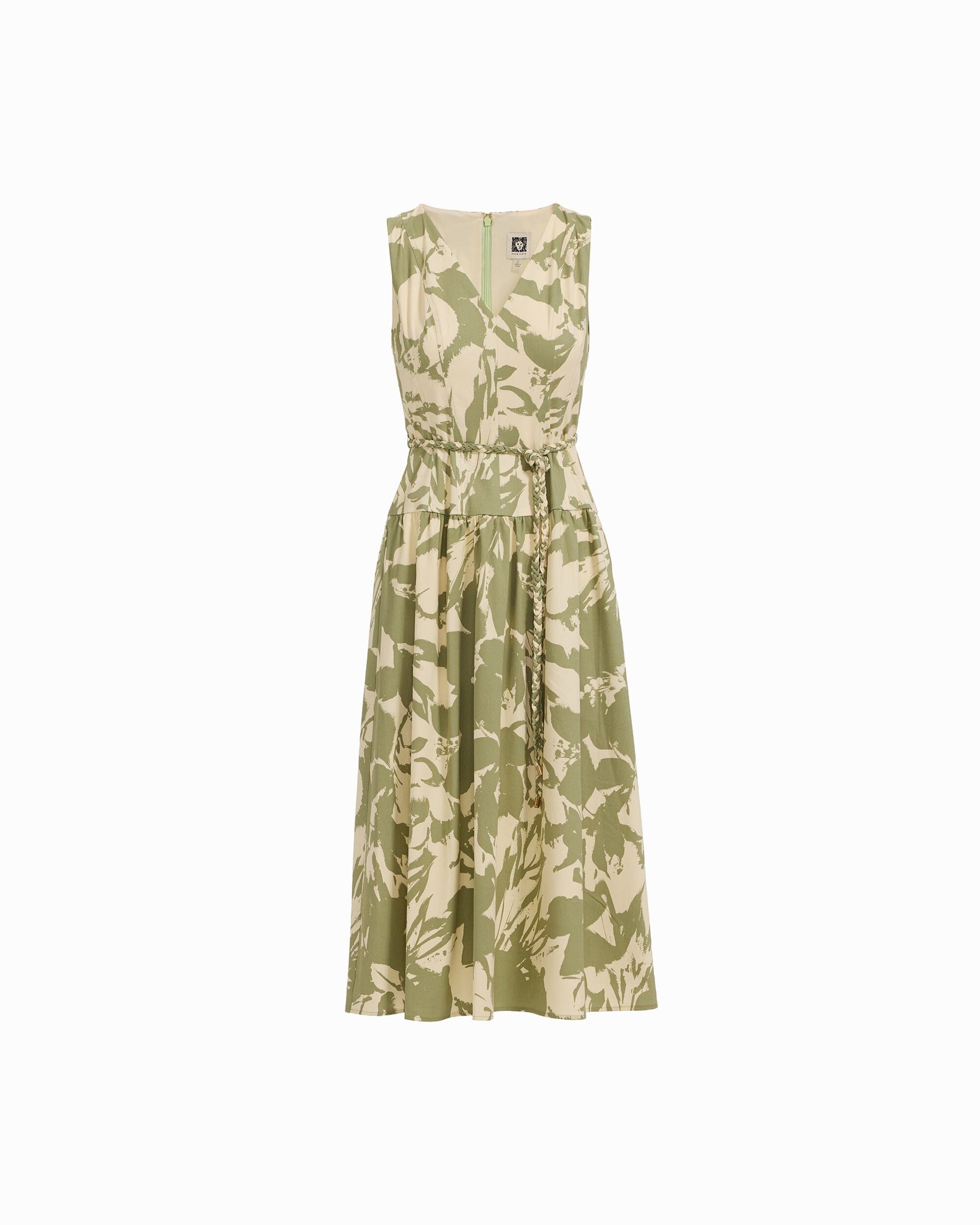 Anne Klein V-Neck Seam Detail Dress
