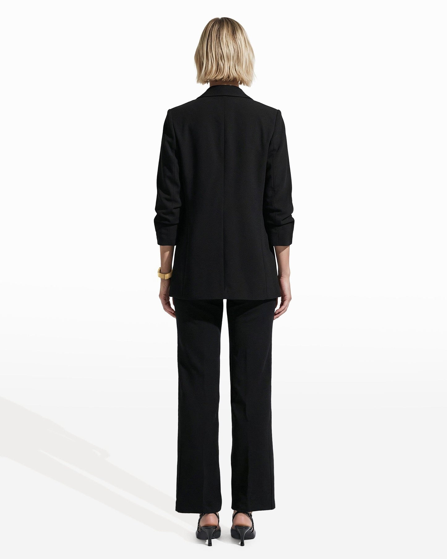 Anne Klein Scrunch Sleeve Open Front Blazer