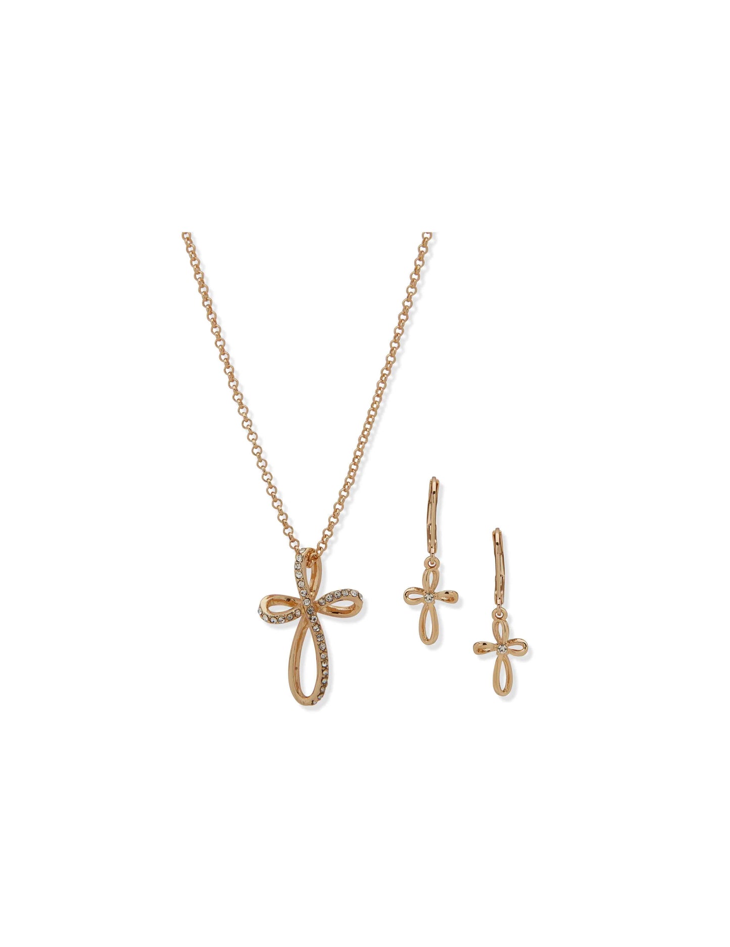 Anne Klein Se Nk/Er Infinity Cross Pndt-Gld/Cry