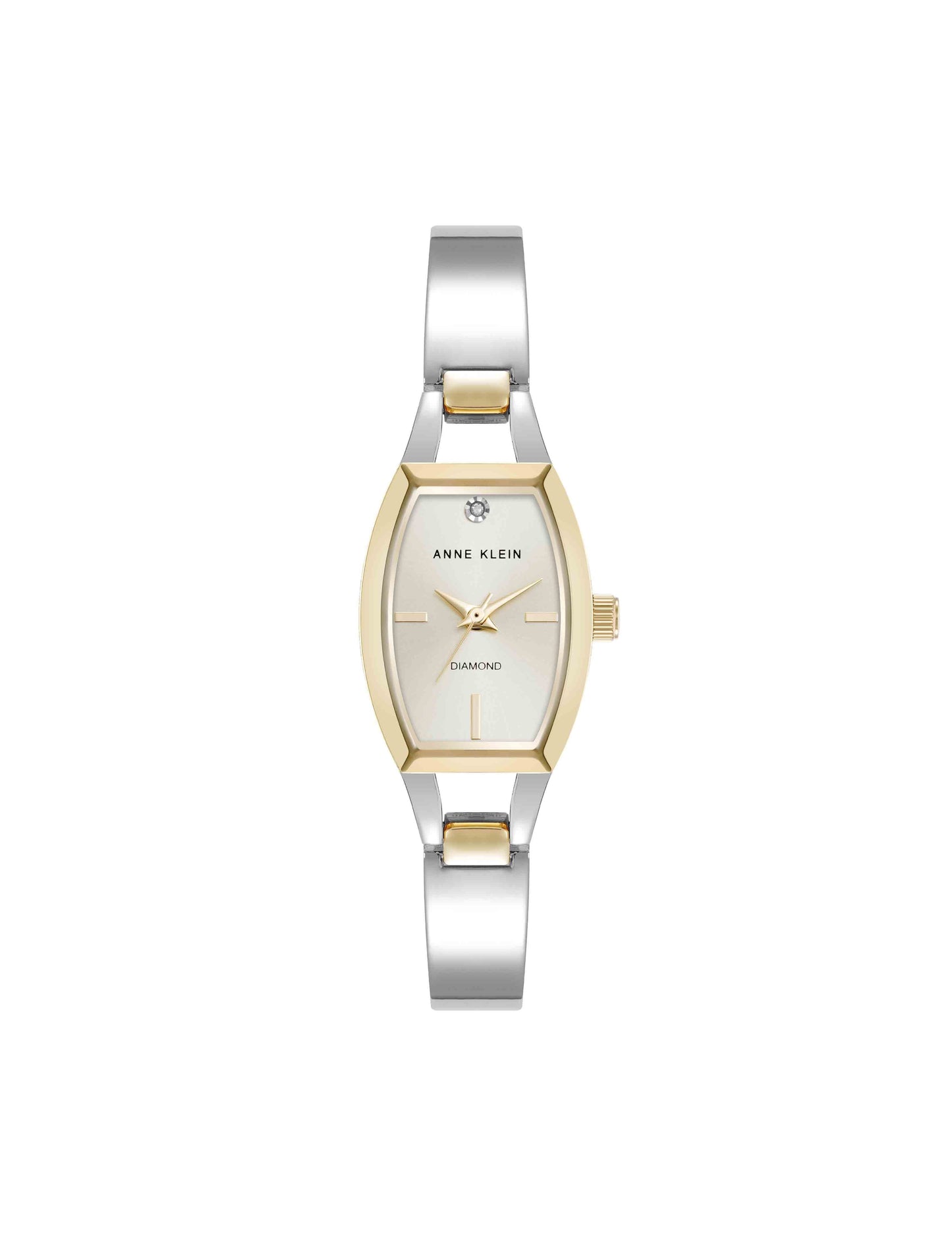 Anne Klein Cushion Case Bangle Watch with Diamond Accent