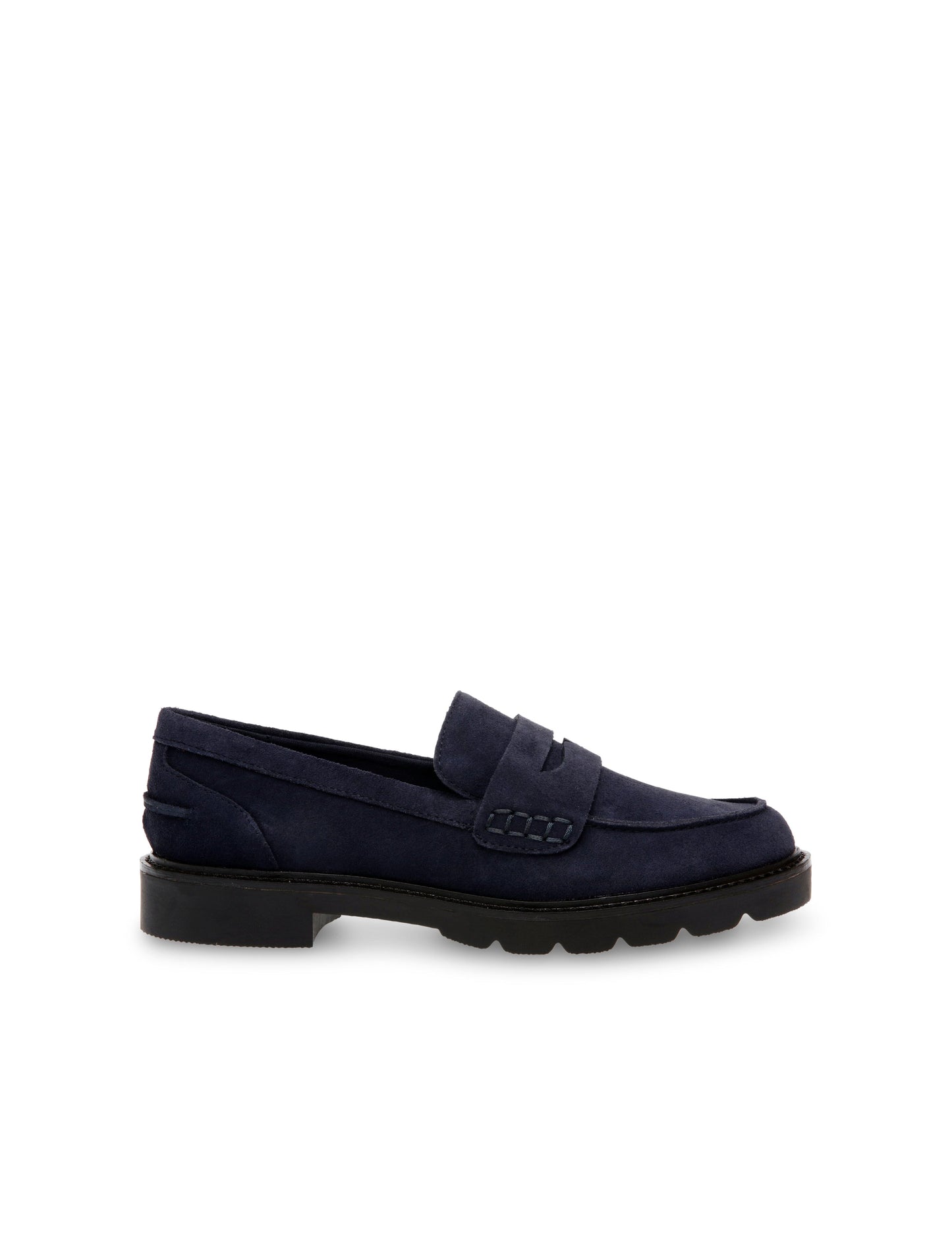 Anne Klein Emmylou Suede Loafer in Navy