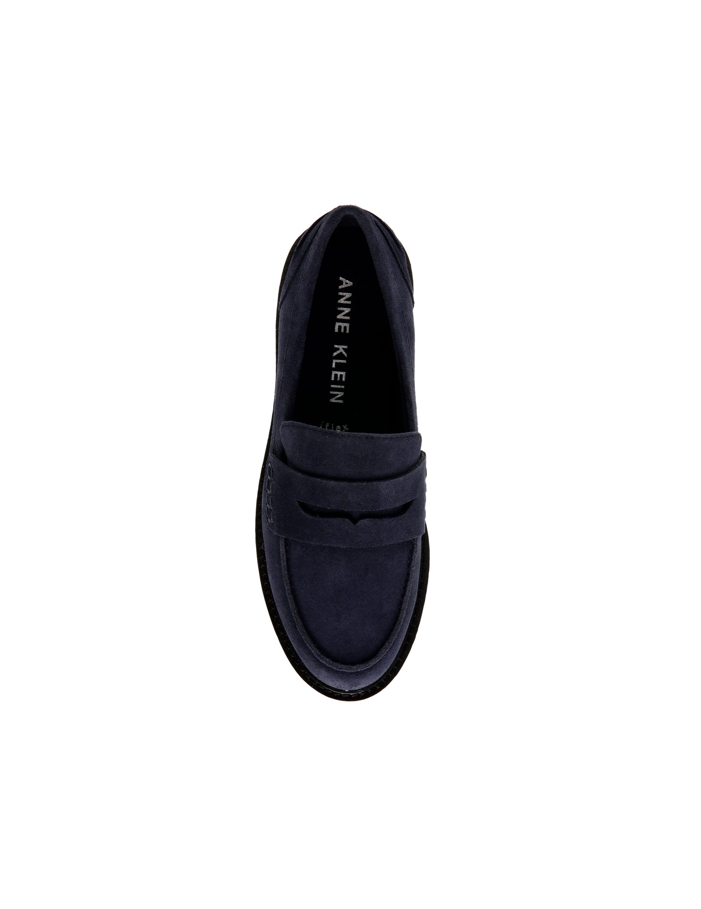 Anne Klein Emmylou Suede Loafer in Navy