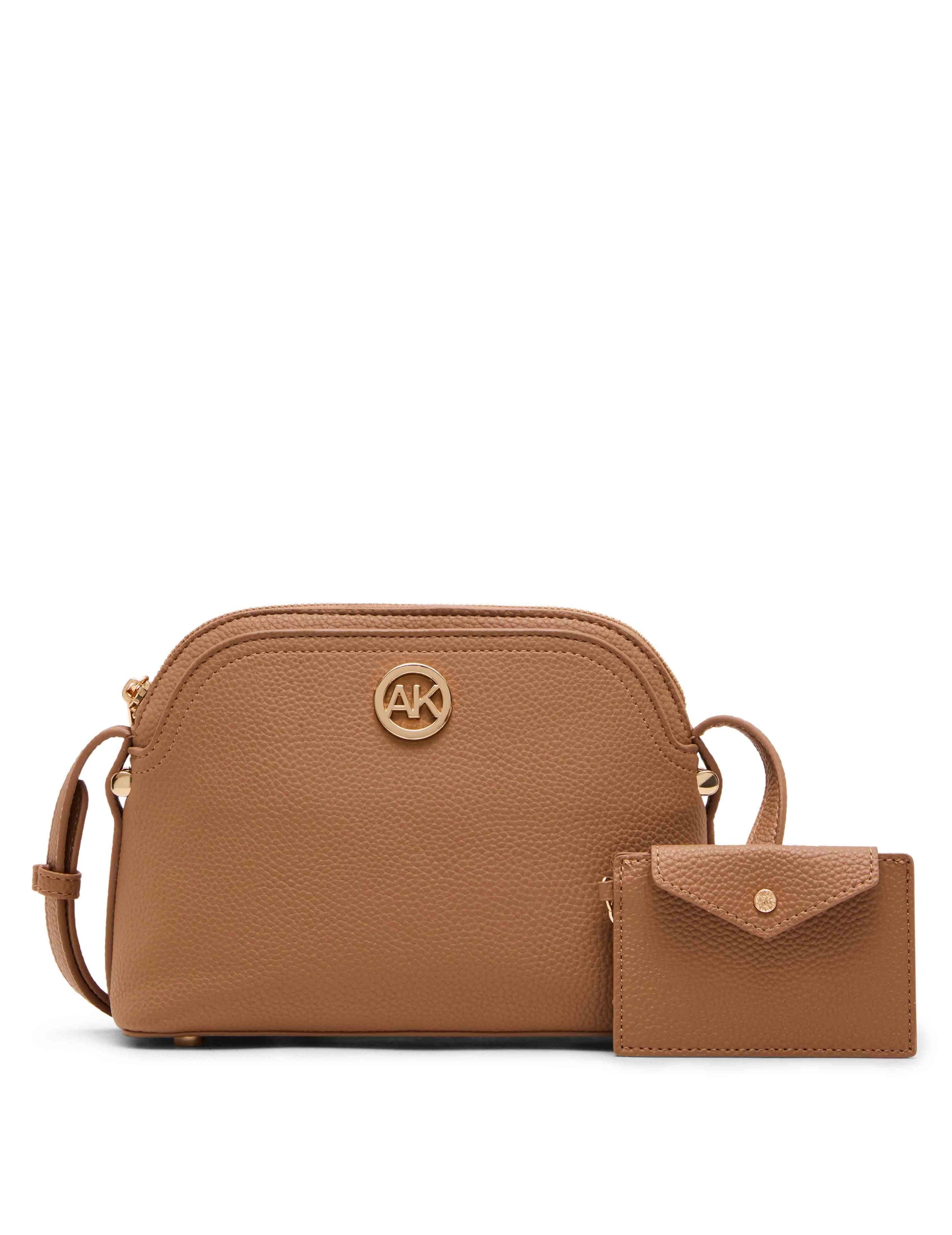 Anne Klein Dome Crossbody Bag with Detachable Card Case