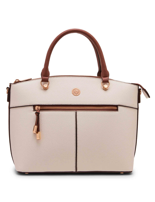 Anne Klein Dome Satchel Handbag with Crossbody Strap