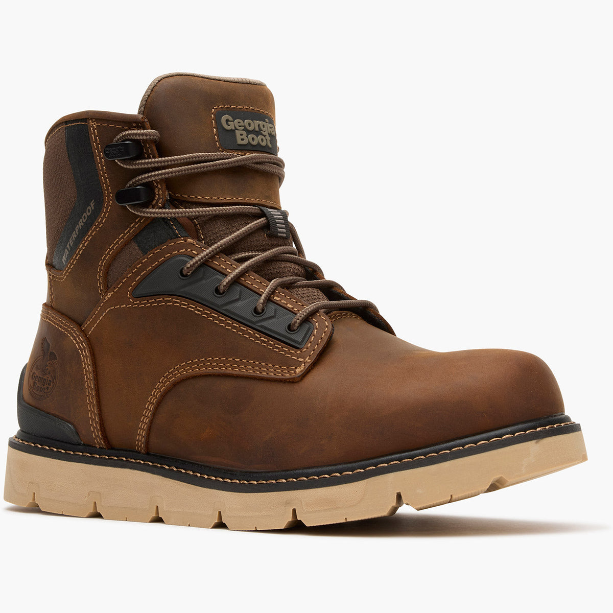 Men Georgia Boot Carbon Flex Wedge 6" Carbon Toe Work Boot