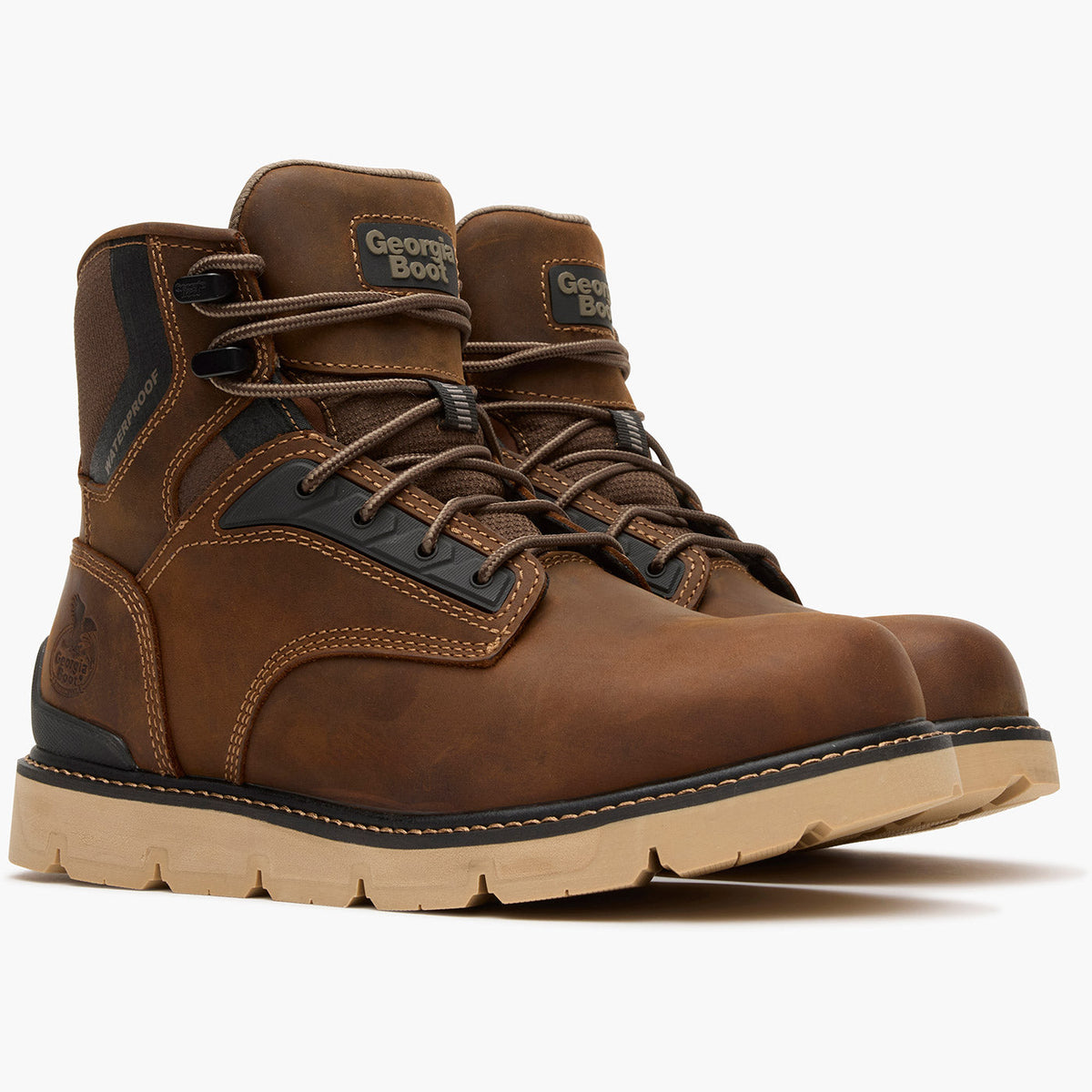 Men Georgia Boot Carbon Flex Wedge 6" Carbon Toe Work Boot