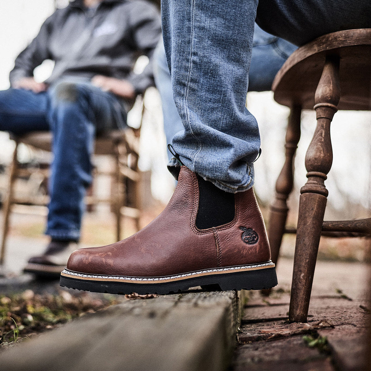 Men Georgia Boot Men's Burnt Brown Romeo Work Boot