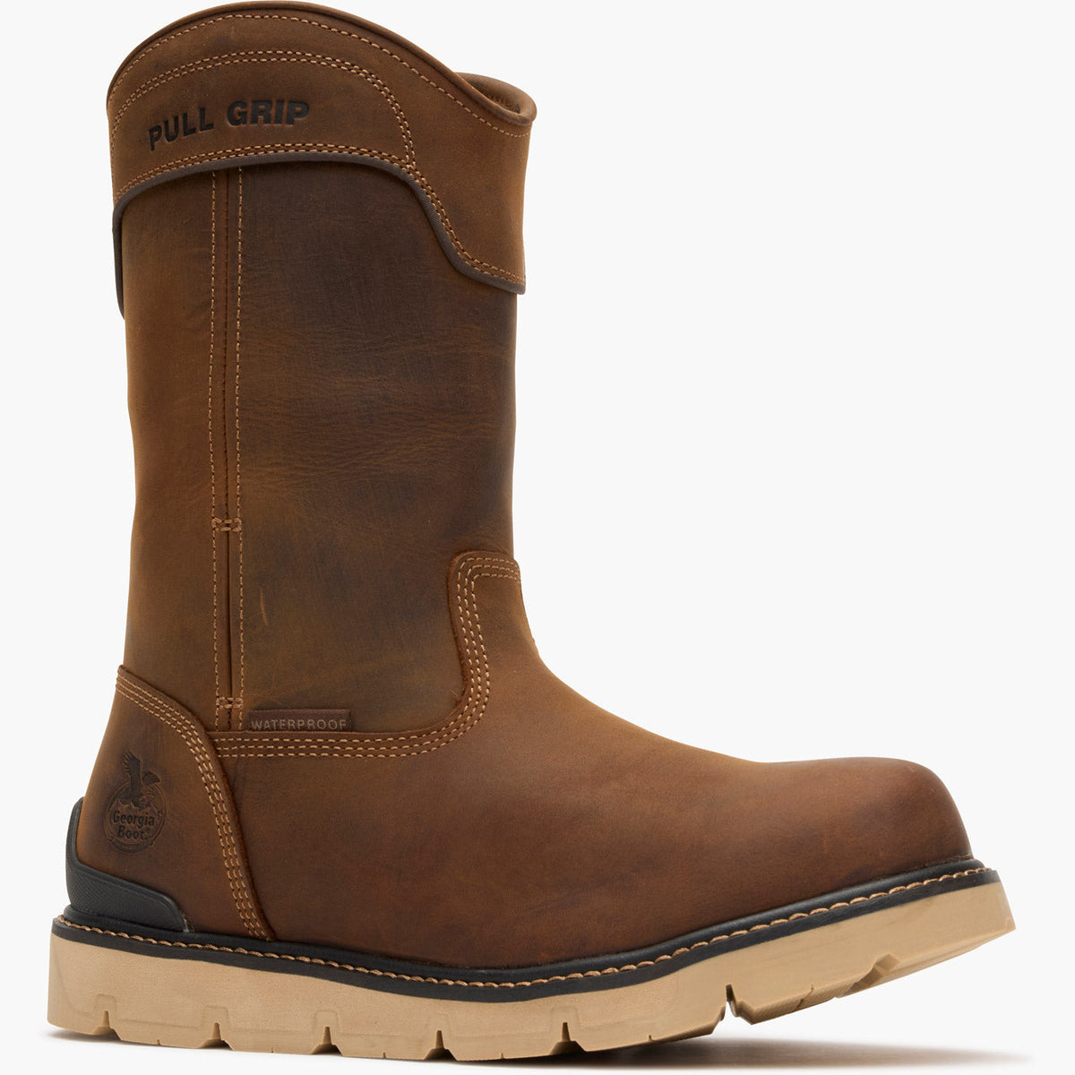 Men Georgia Boot Carbon Flex Wedge 11" Pull On Waterproof Carbon Toe Work