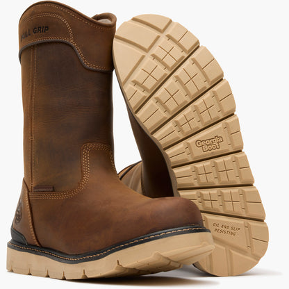 Men Georgia Boot Carbon Flex Wedge 11" Pull On Waterproof Carbon Toe Work