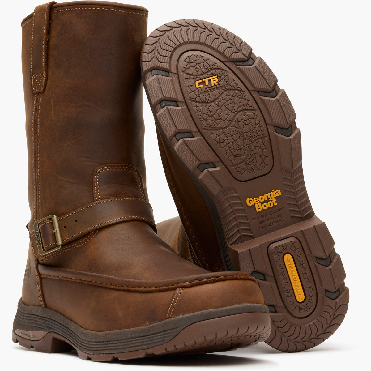 Men Georgia Boot Athens SuperLyte Waterproof Wellington Pull-On Boot