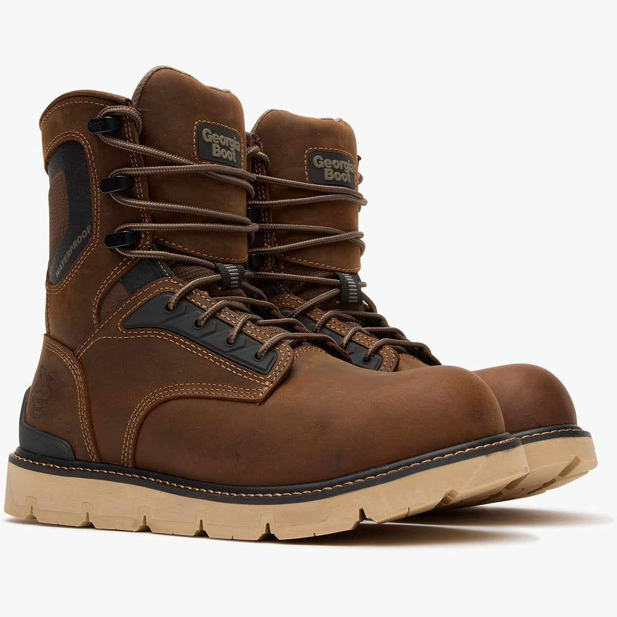 Men Georgia Boot Carbon Flex Wedge 8" Waterproof Work Boot