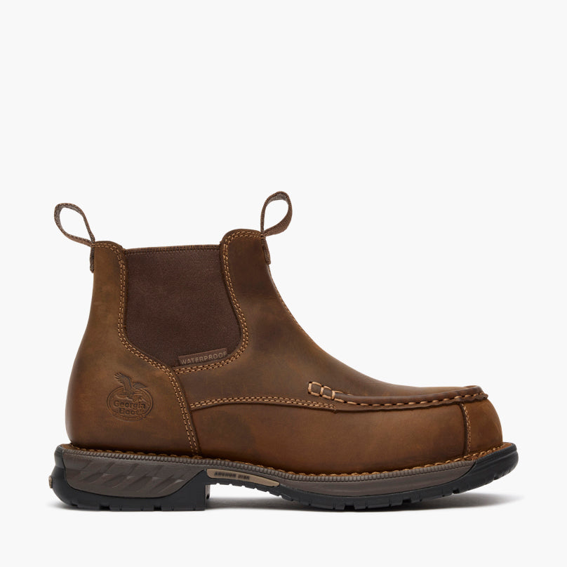 Men Georgia Boot Athens 360 Moc-Toe Chelsea Waterproof Nano Composite Toe
