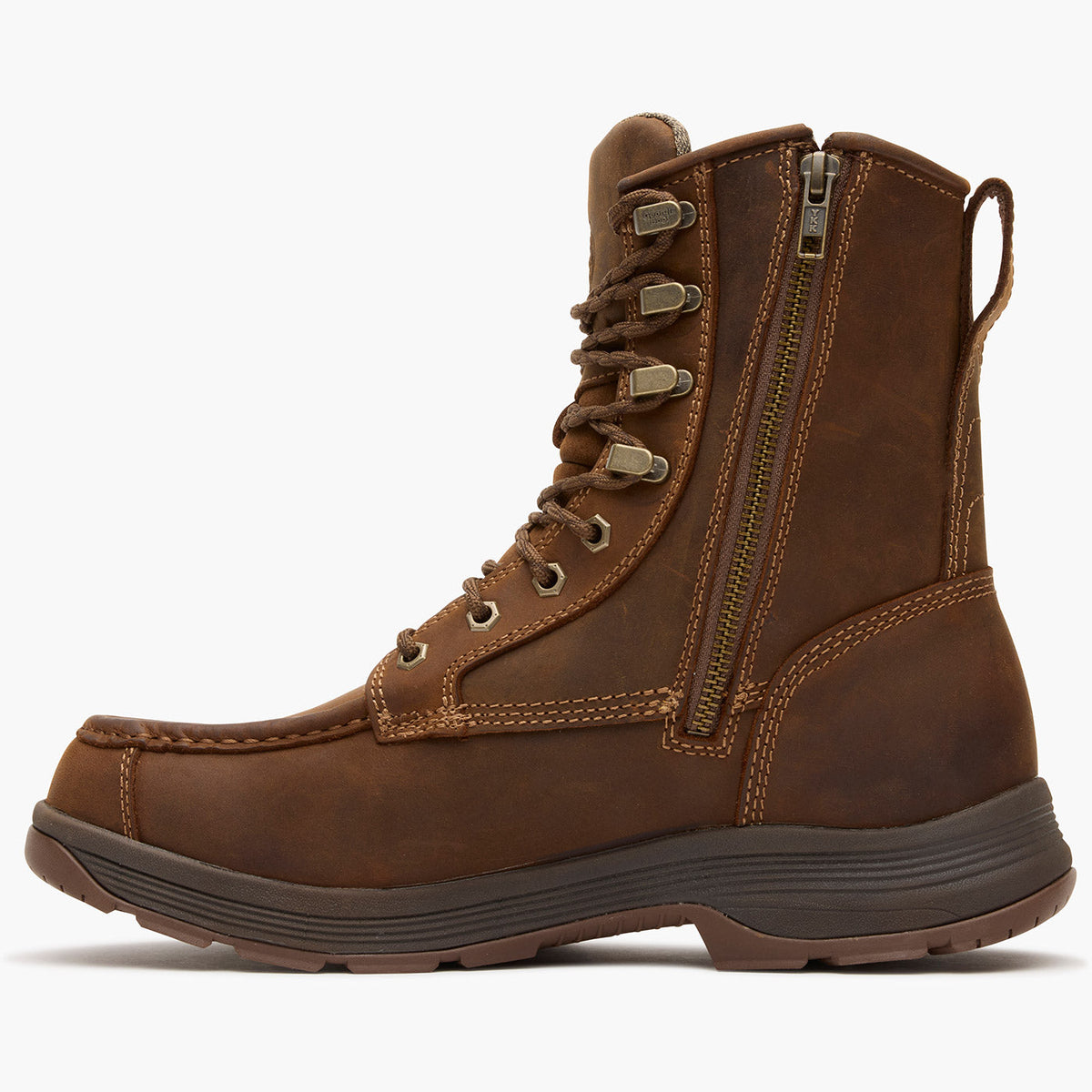 Men Georgia Boot Athens SuperLyte 8" Waterproof Side-Zip Moc Toe Work Boot