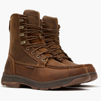 Men Georgia Boot Athens SuperLyte 8" Waterproof Side-Zip Moc Toe Work Boot