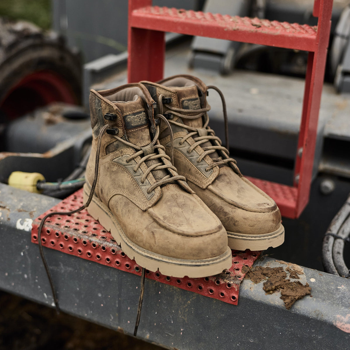 Men Georgia Boot Men's 6" Carbon Flex Wedge Waterproof Moc-Toe Work Boot