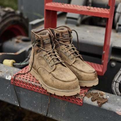 Men Georgia Boot Men's 6" Carbon Flex Wedge Waterproof Moc-Toe Work Boot