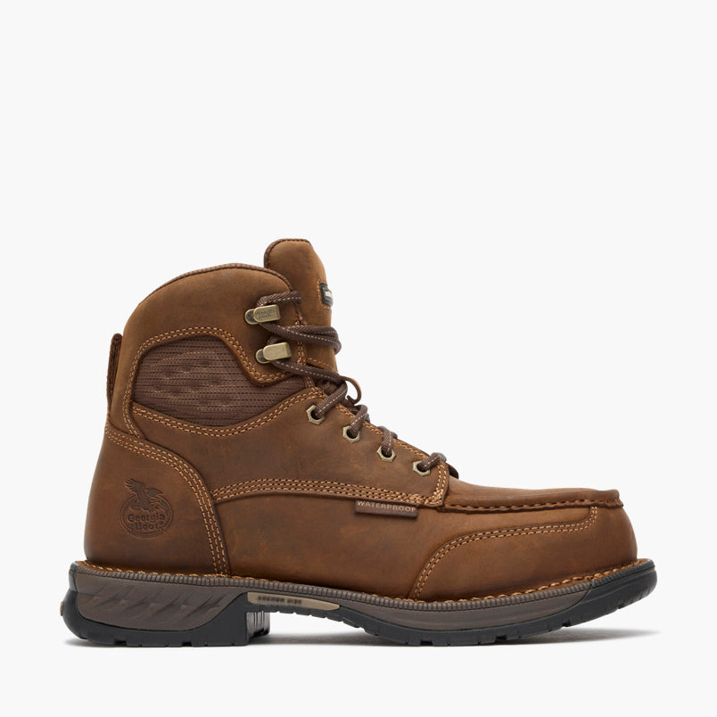 Men Georgia Boot Athens 360 6" Side-Zip Waterproof Nano Composite Toe Moc-