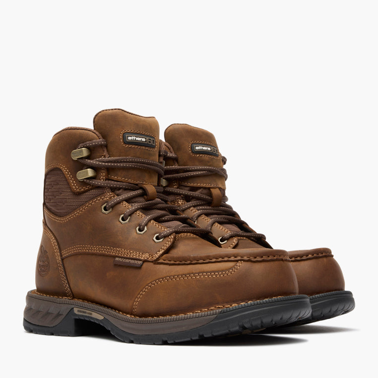 Men Georgia Boot Athens 360 6" Side-Zip Waterproof Nano Composite Toe Moc-