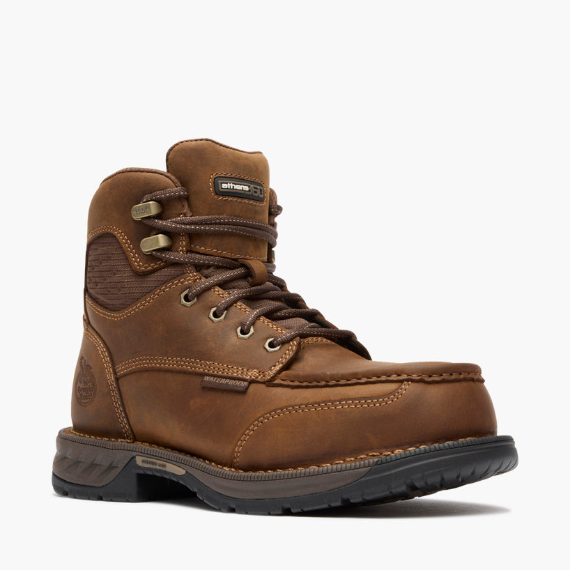 Men Georgia Boot Athens 360 6" Side-Zip Waterproof Nano Composite Toe Moc-
