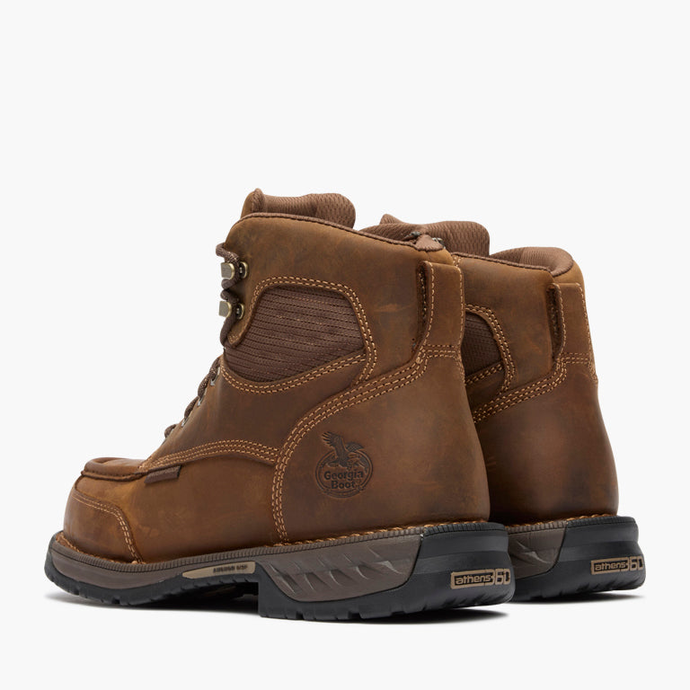 Men Georgia Boot Athens 360 6" Side-Zip Waterproof Nano Composite Toe Moc-
