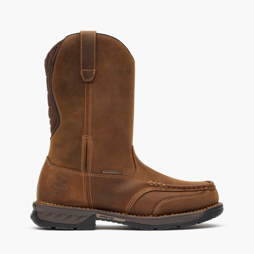 Men Georgia Boot Athens 360 11" Pull-On Waterproof Moc-Toe Nano Composite
