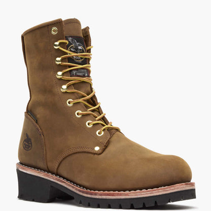 Men Georgia Boot Steel Toe Waterproof 400G Insulated Logger Work Boot