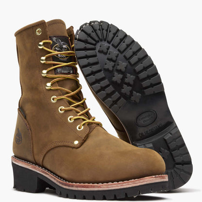 Men Georgia Boot Steel Toe Waterproof 400G Insulated Logger Work Boot