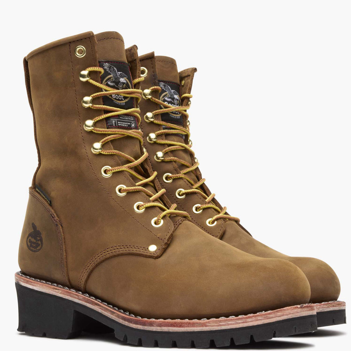 Men Georgia Boot Steel Toe Waterproof 400G Insulated Logger Work Boot