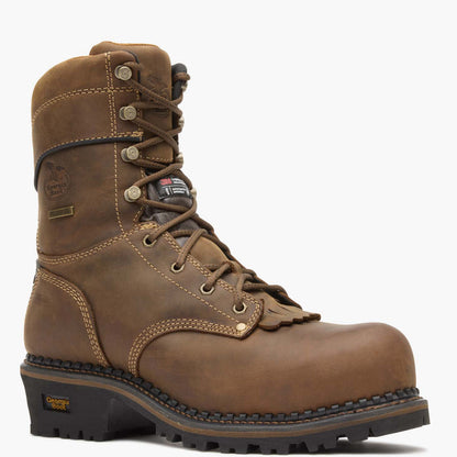 Men Georgia Boot AMP LT Logger Composite Toe Insulated Waterproof Work Boo