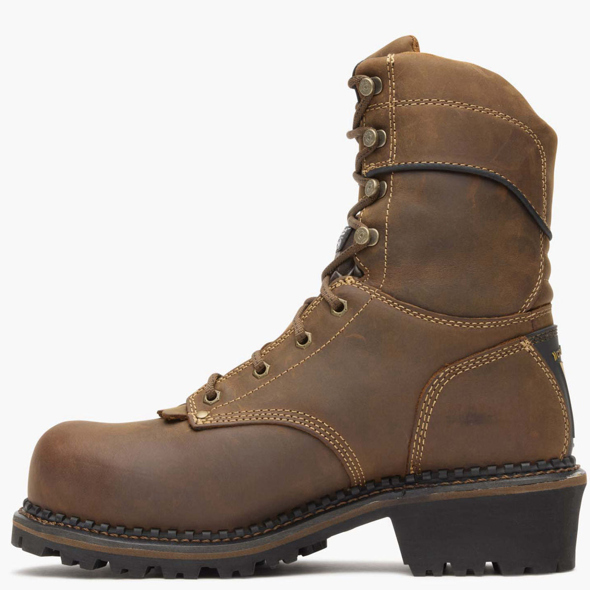 Men Georgia Boot AMP LT Logger Composite Toe Insulated Waterproof Work Boo