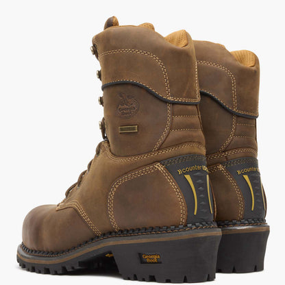 Men Georgia Boot AMP LT Logger Composite Toe Insulated Waterproof Work Boo
