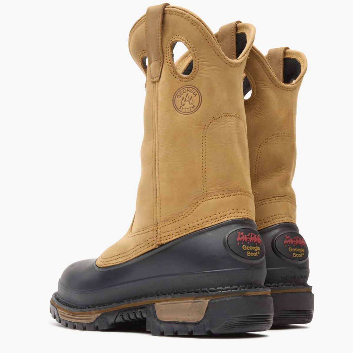 Men Georgia Boot Muddog Steel Toe Waterproof Wellington