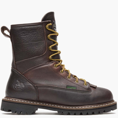Men Georgia Boot Steel Toe Waterproof Lace-To-Toe Work Boot