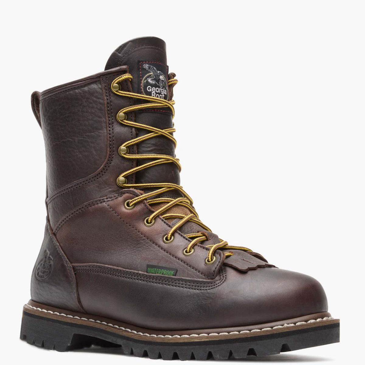 Men Georgia Boot Steel Toe Waterproof Lace-To-Toe Work Boot