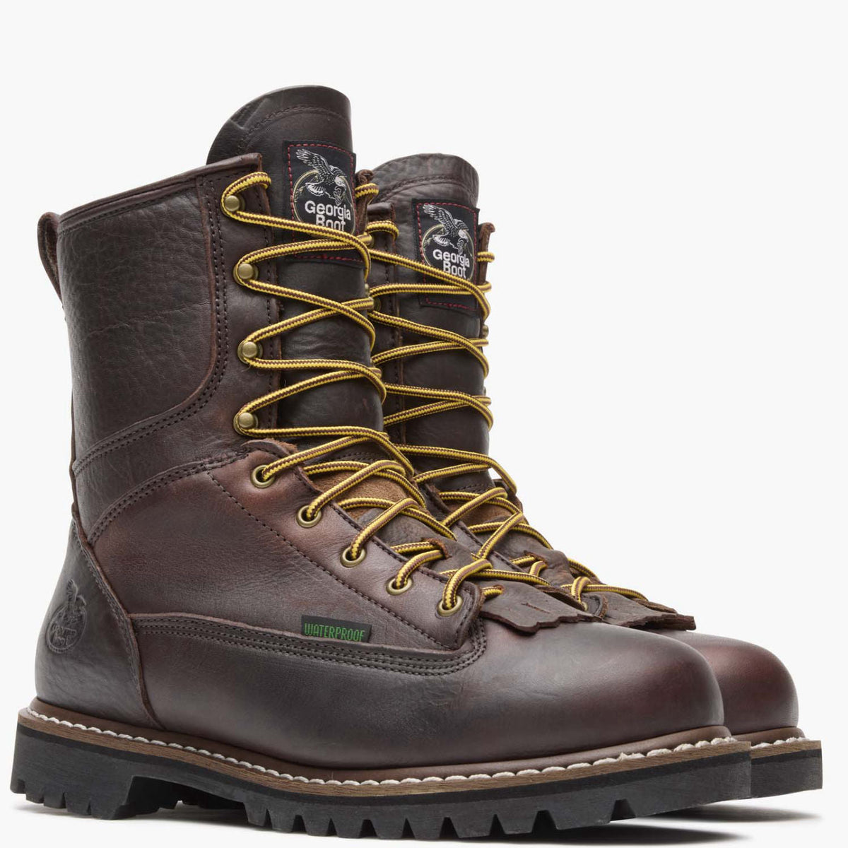 Men Georgia Boot Steel Toe Waterproof Lace-To-Toe Work Boot