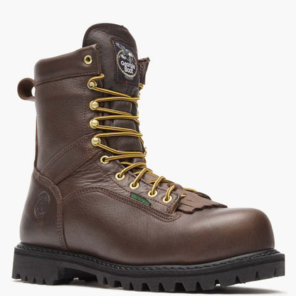 Men Georgia Boot Lace-to-Toe Steel Toe Waterproof Work Boot