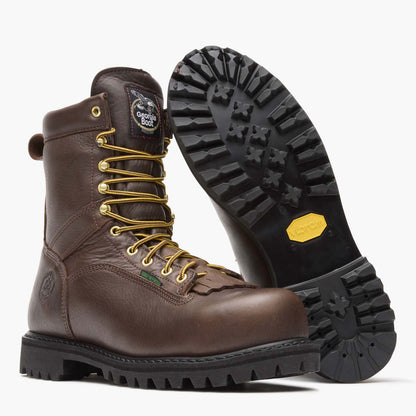 Men Georgia Boot Lace-to-Toe Steel Toe Waterproof Work Boot